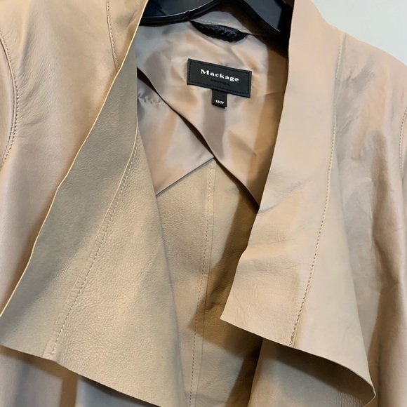 Mackage cream leather jacket - Picture 3 of 8